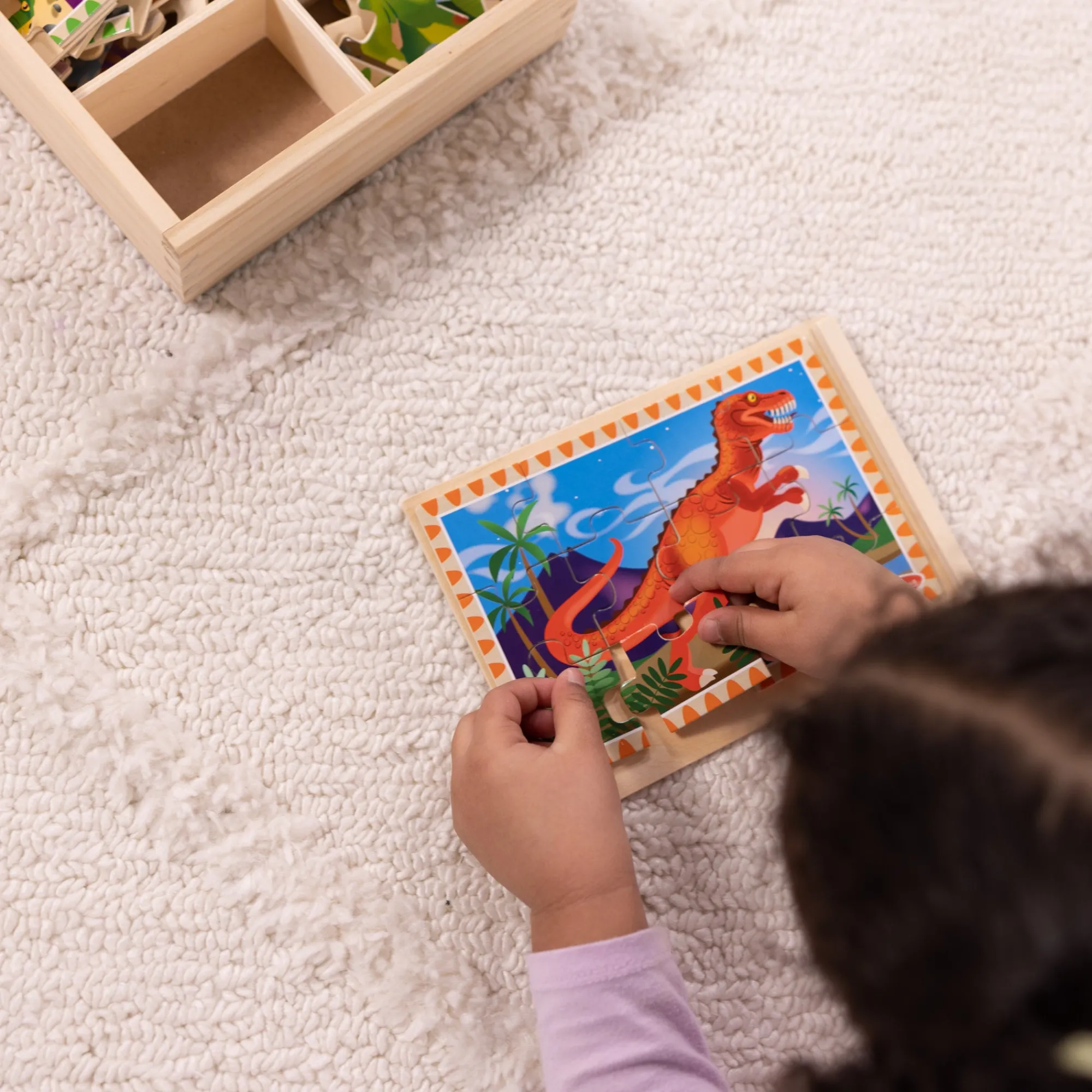Wooden Jigsaw Puzzles in a Box - Dinosaurs>Melissa & Doug Outlet