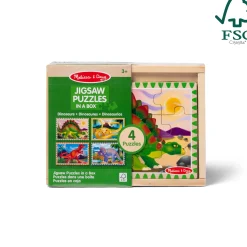 Wooden Jigsaw Puzzles in a Box - Dinosaurs><noscript><img width=