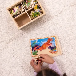 Wooden Jigsaw Puzzles in a Box - Dinosaurs><noscript><img width=