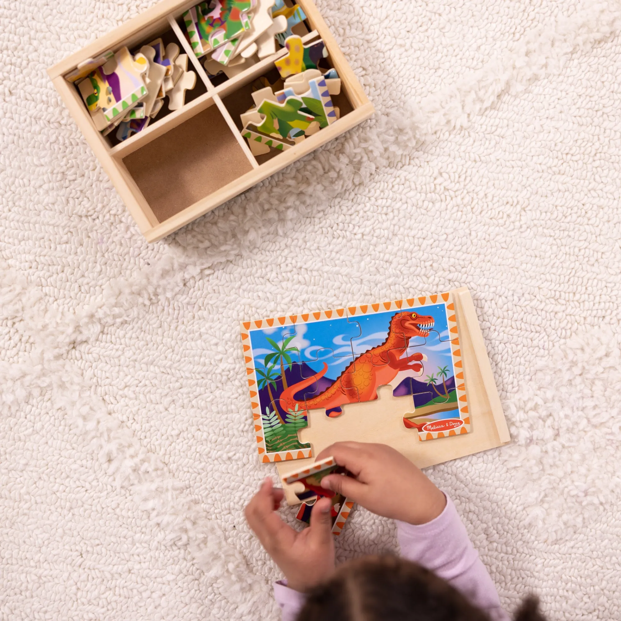 Wooden Jigsaw Puzzles in a Box - Dinosaurs>Melissa & Doug Outlet
