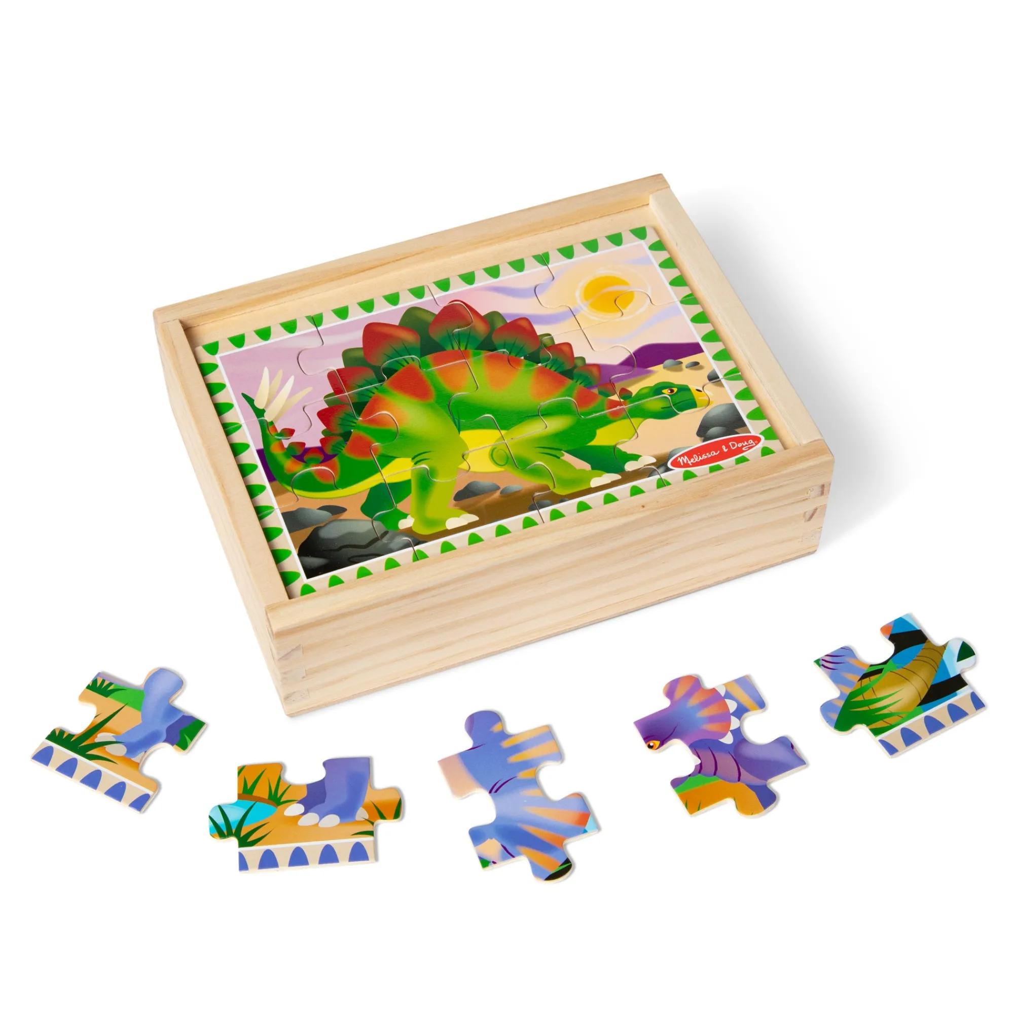 Wooden Jigsaw Puzzles in a Box - Dinosaurs>Melissa & Doug Outlet