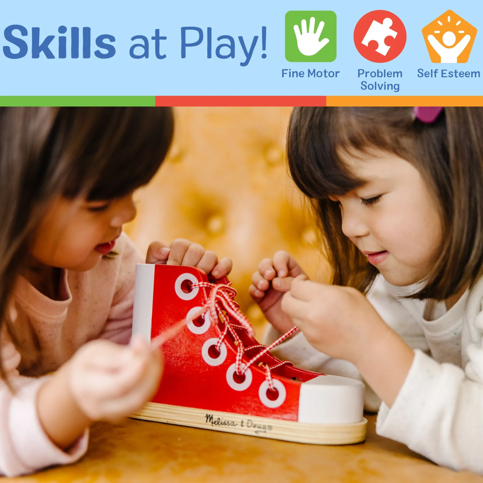Wooden Lacing Shoe>Melissa & Doug