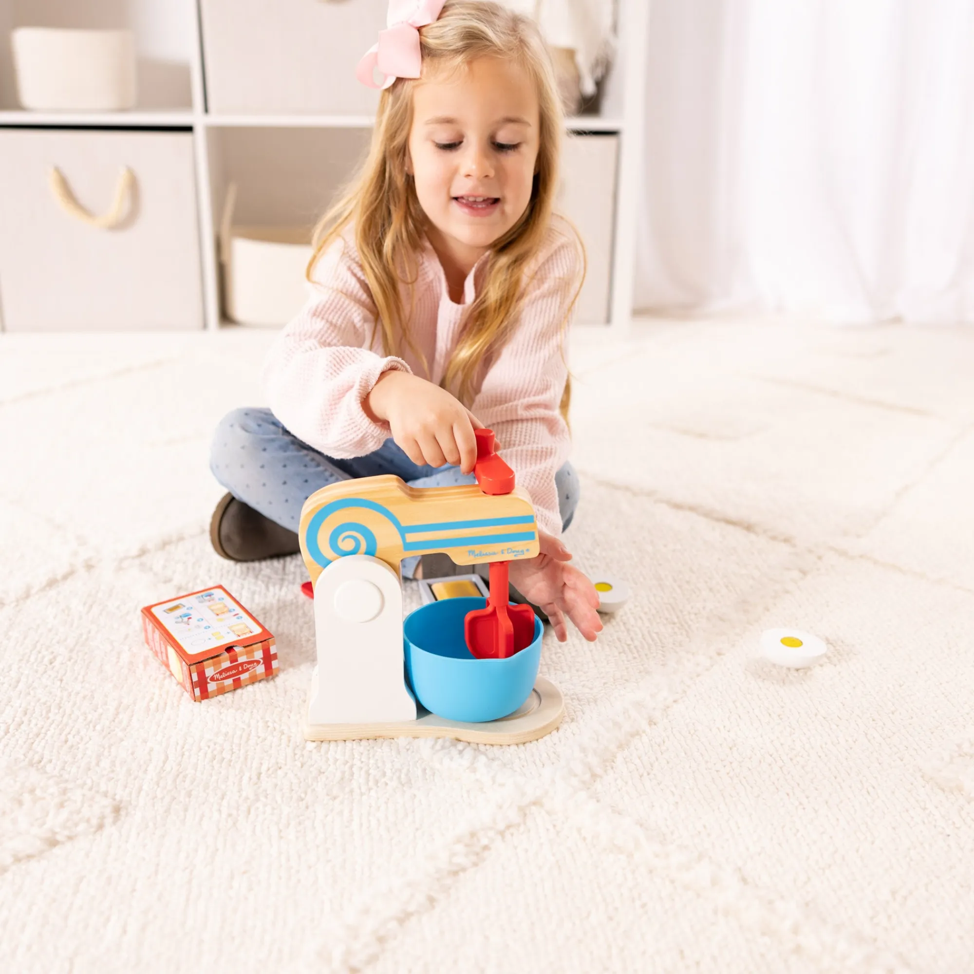 Wooden Make-a-Cake Mixer Set>Melissa & Doug Sale