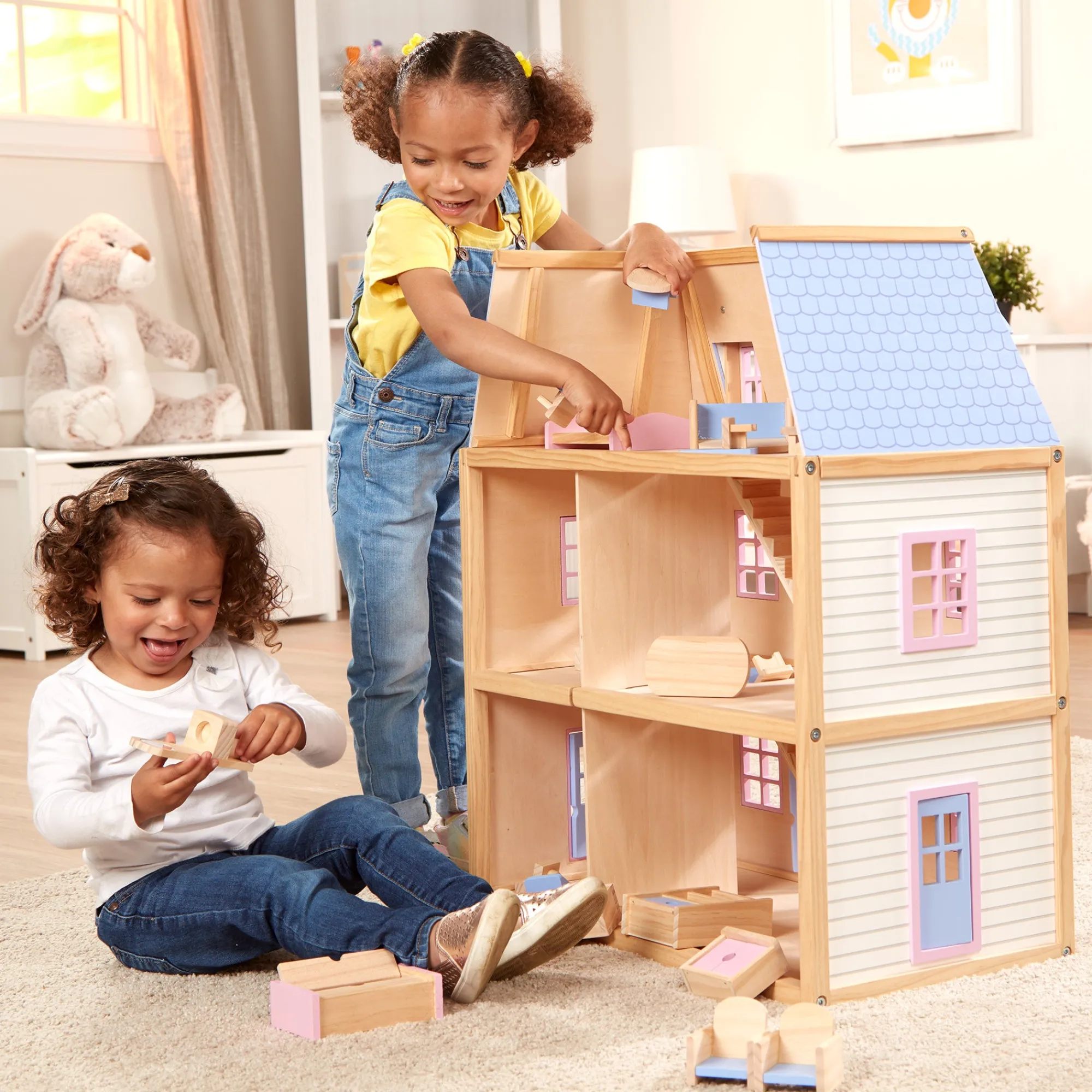 Wooden Multi-Level Dollhouse>Melissa & Doug Hot