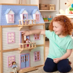 Wooden Multi-Level Dollhouse><noscript><img width=