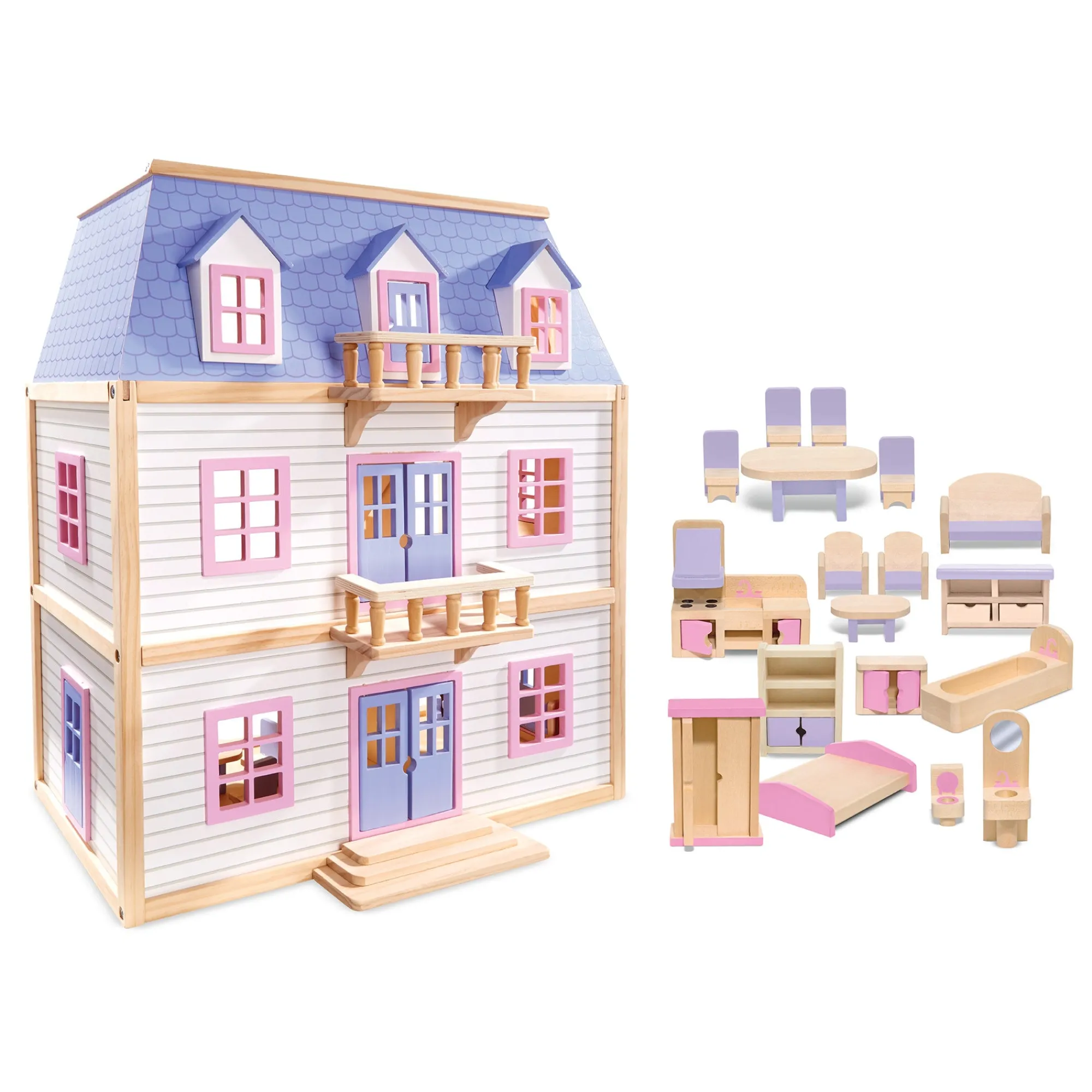 Wooden Multi-Level Dollhouse>Melissa & Doug Hot