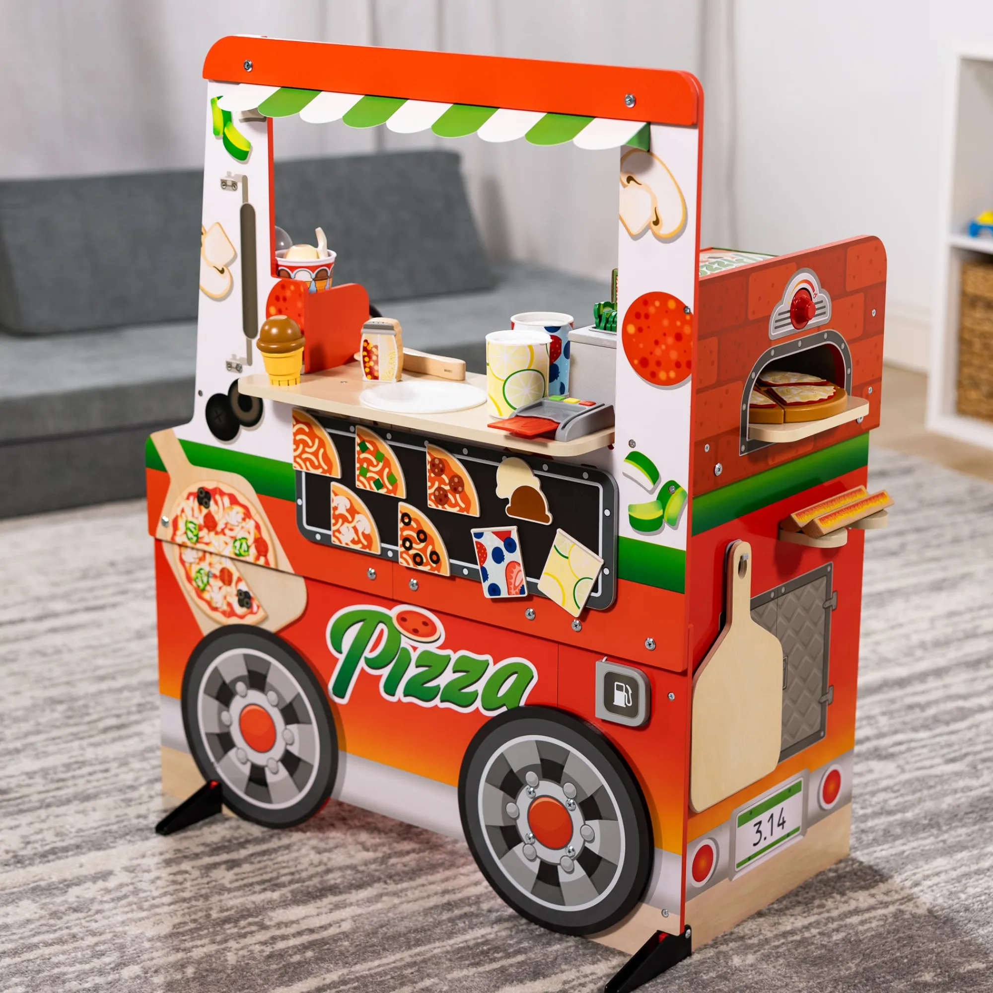 Wooden Pizza Food Truck Activity Center>Melissa & Doug Discount