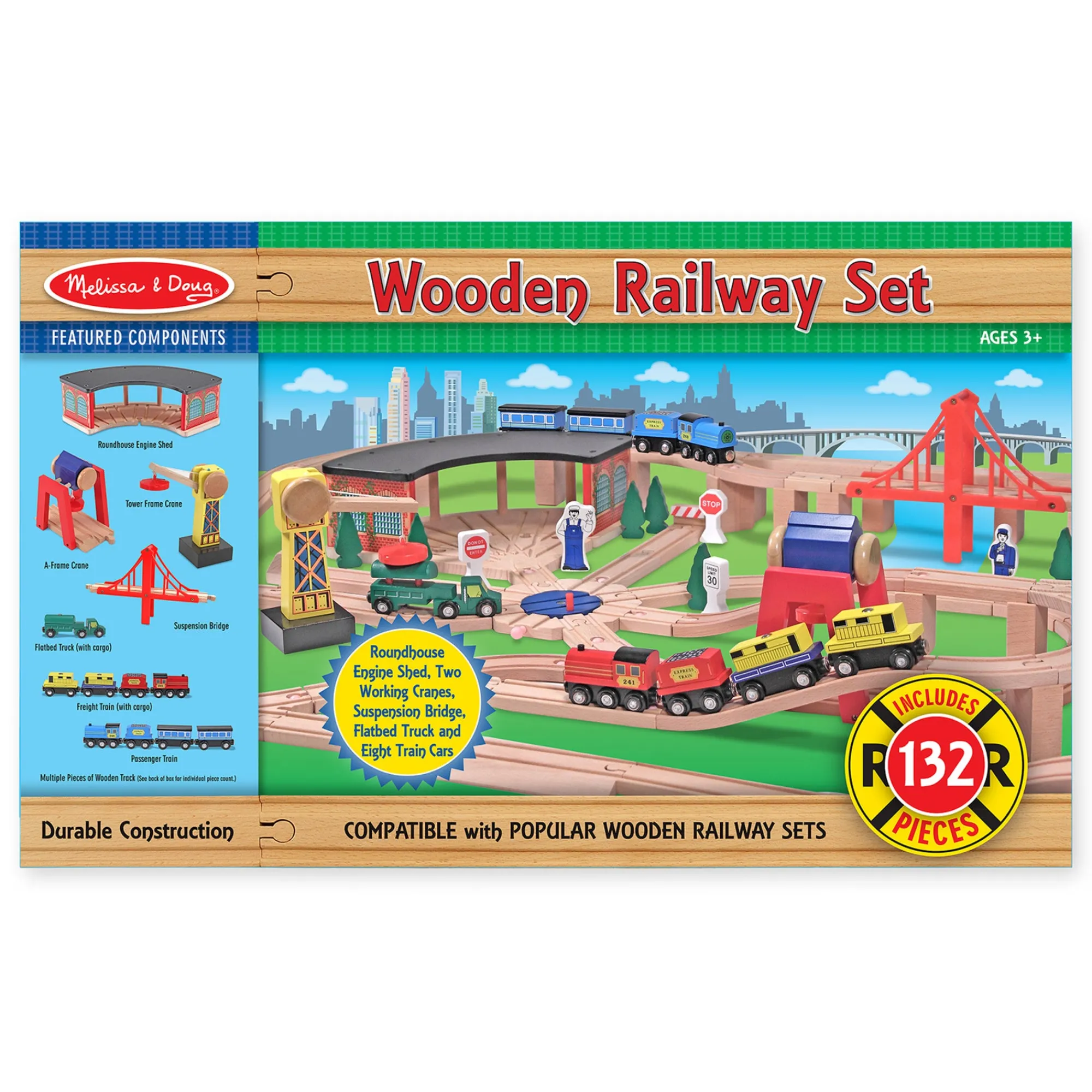 Wooden Railway Set>Melissa & Doug New