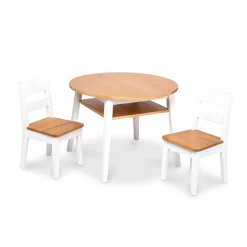 Wooden Round Table & Chairs Set><noscript><img width=