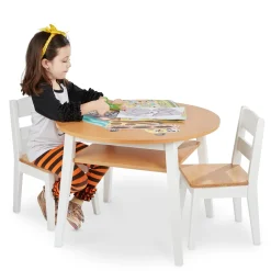 Wooden Round Table & Chairs Set><noscript><img width=