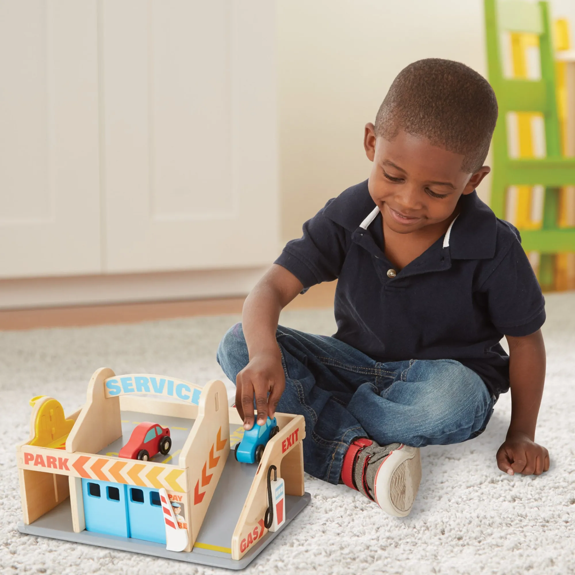 Wooden Service Station Parking Garage>Melissa & Doug Discount