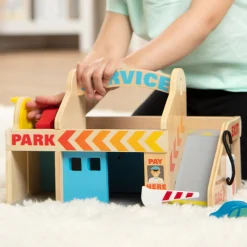 Wooden Service Station Parking Garage><noscript><img width=
