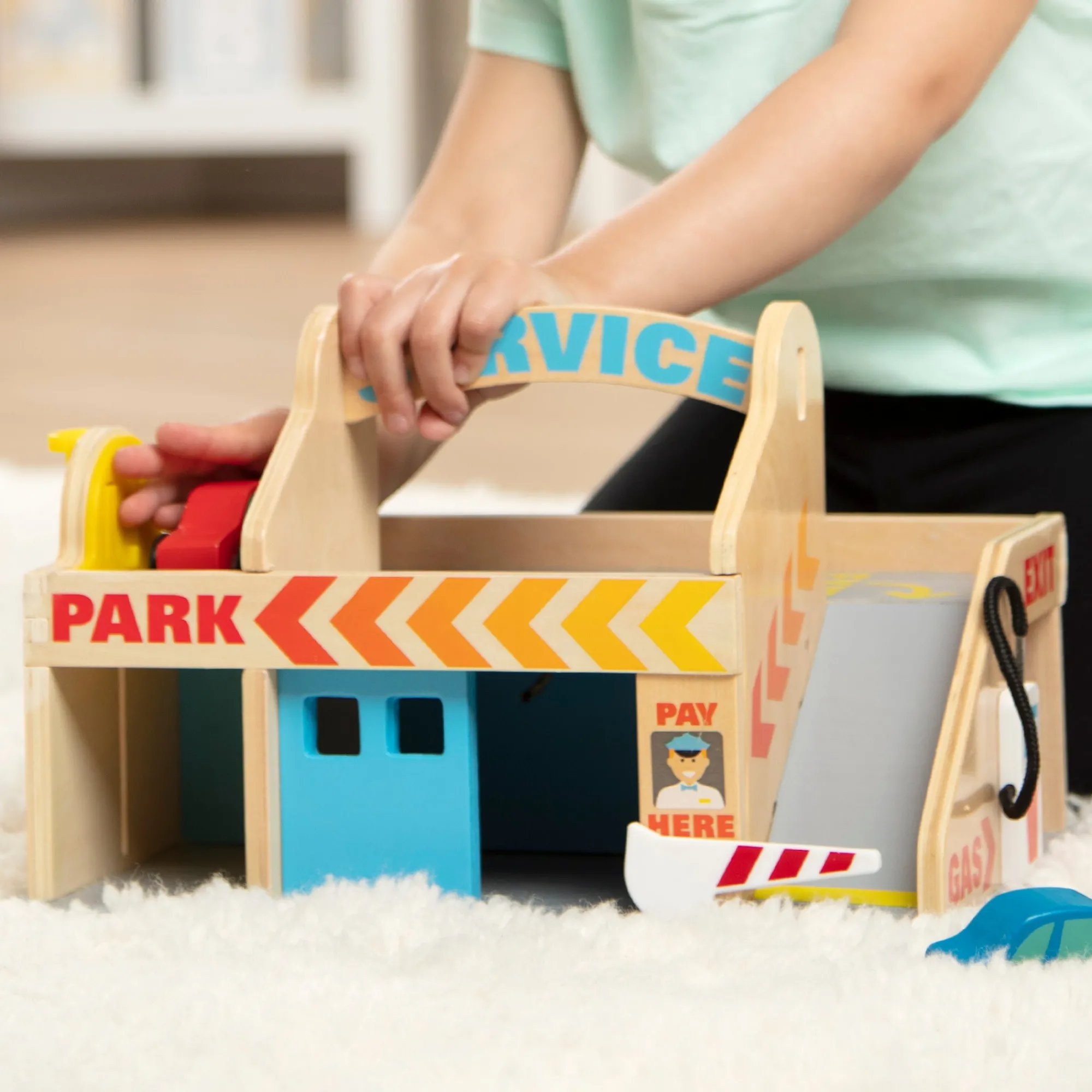 Wooden Service Station Parking Garage>Melissa & Doug Discount