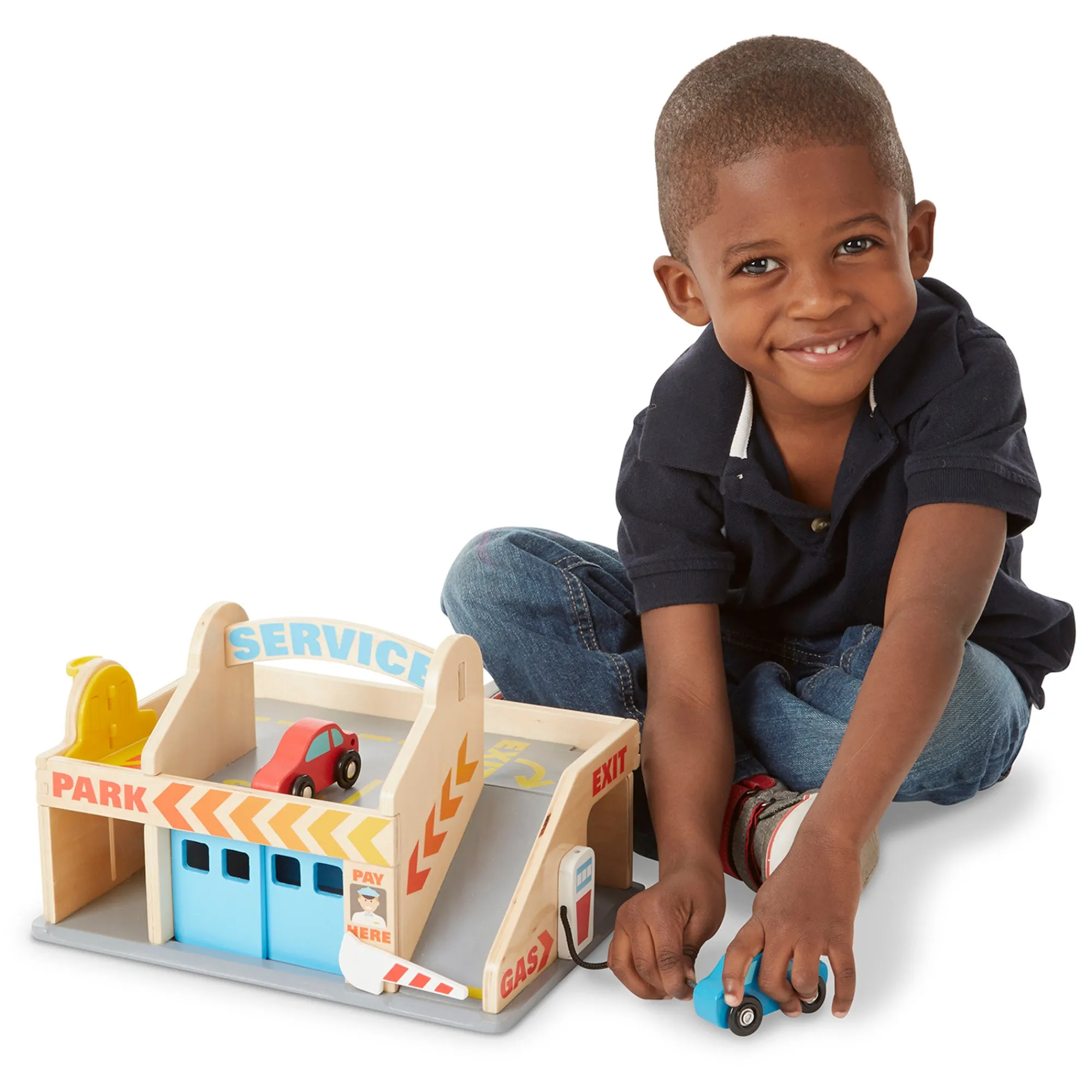 Wooden Service Station Parking Garage>Melissa & Doug Discount