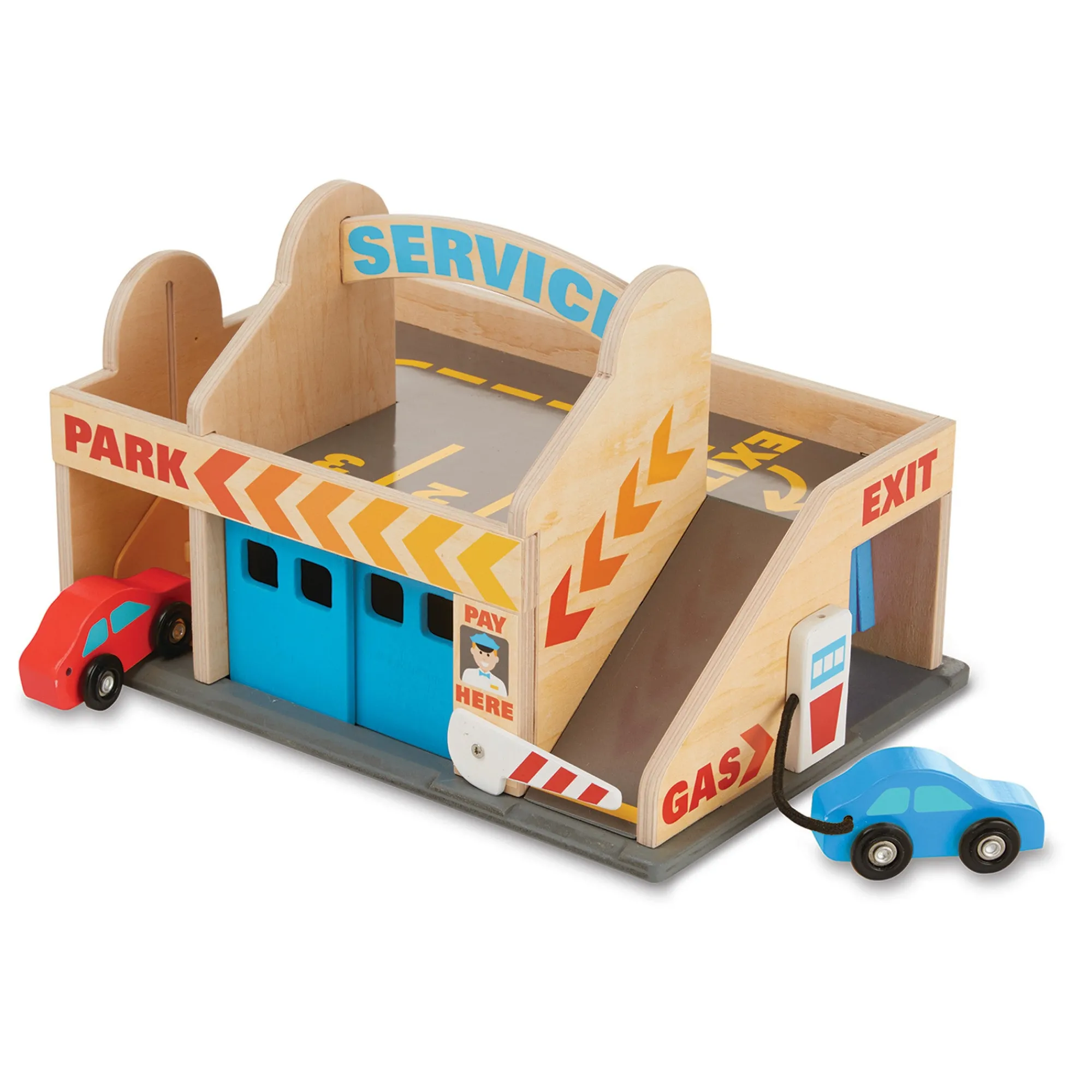 Wooden Service Station Parking Garage>Melissa & Doug Discount