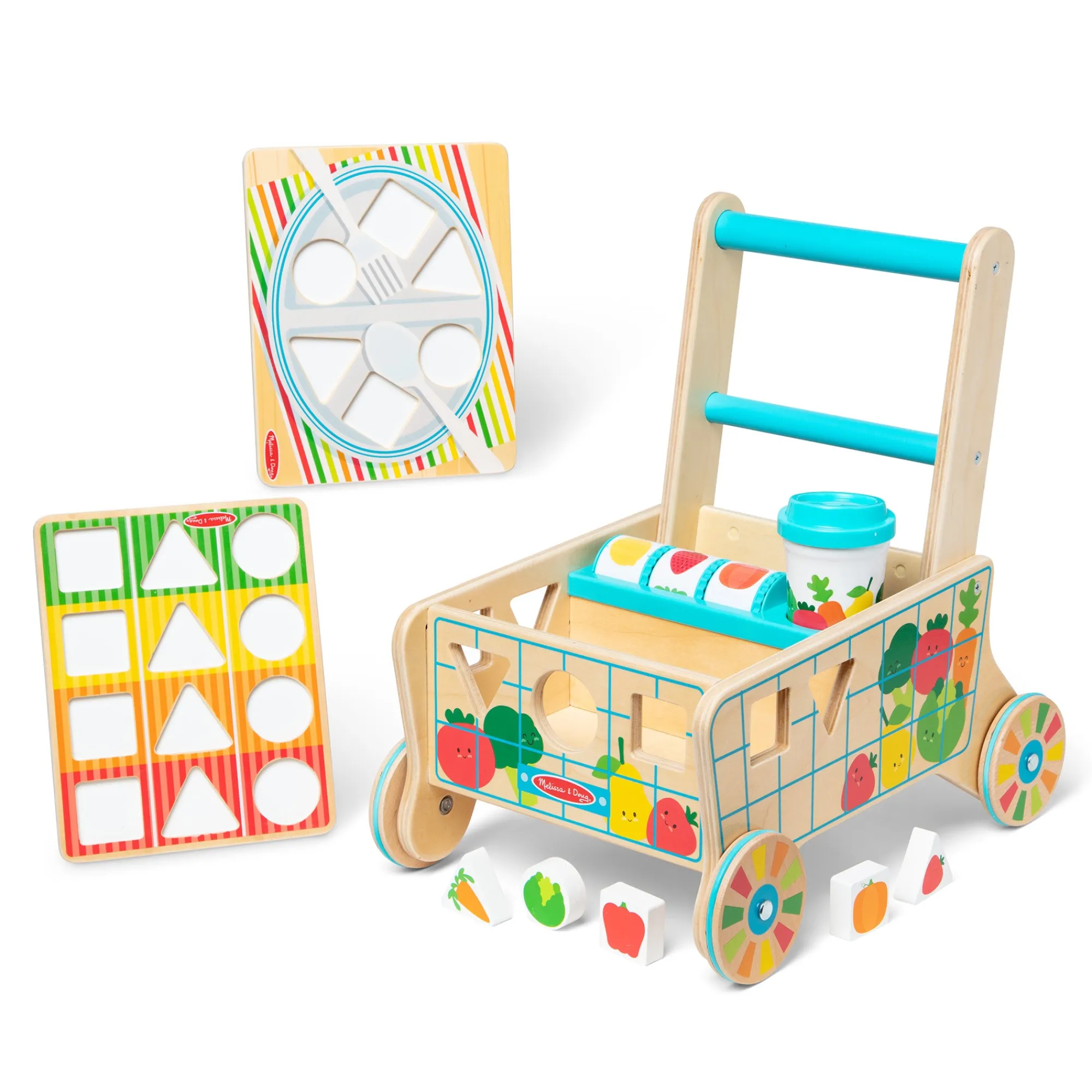 Wooden Shape Sorting Grocery Cart>Melissa & Doug Hot