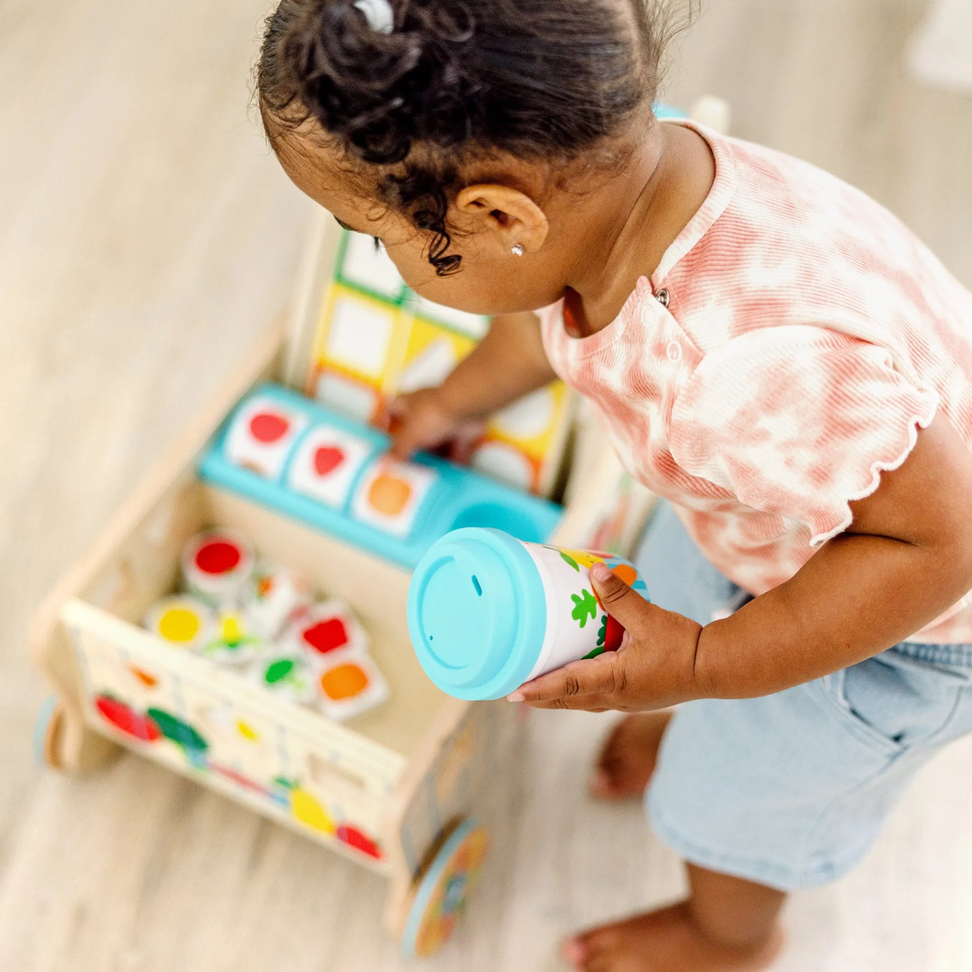 Wooden Shape Sorting Grocery Cart>Melissa & Doug Hot