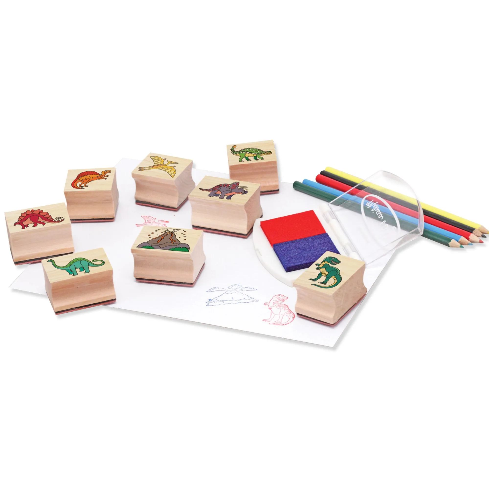 Wooden Stamp Set - Dinosaurs>Melissa & Doug