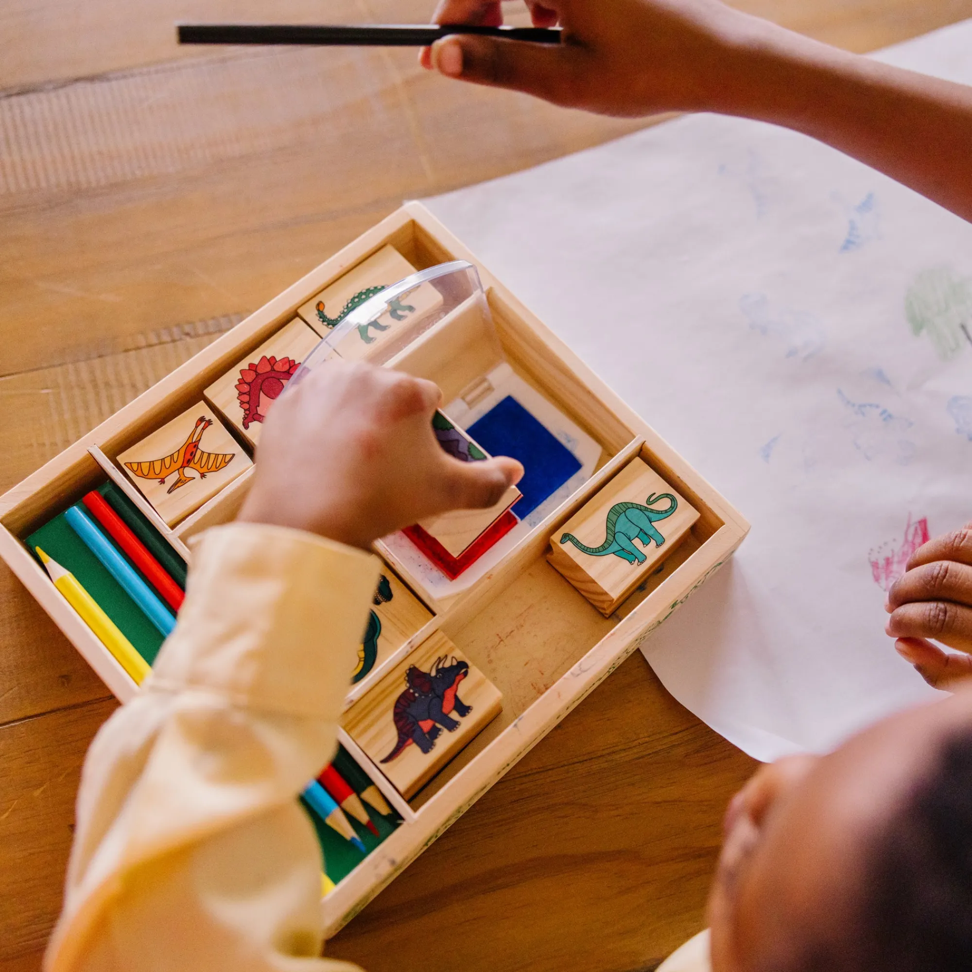 Wooden Stamp Set - Dinosaurs>Melissa & Doug