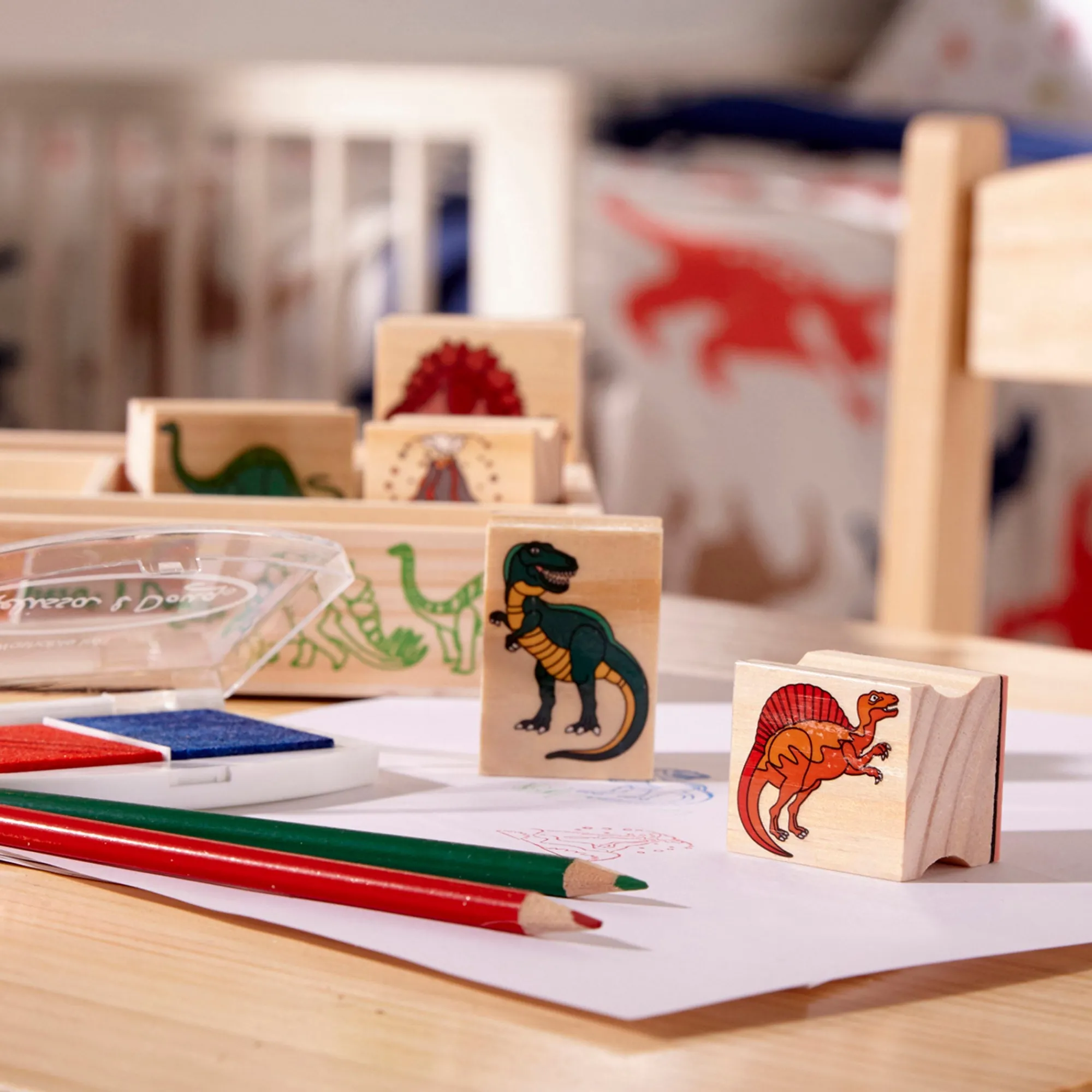 Wooden Stamp Set - Dinosaurs>Melissa & Doug