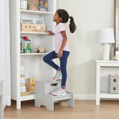 Wooden Step Stool – Gray><noscript><img width=