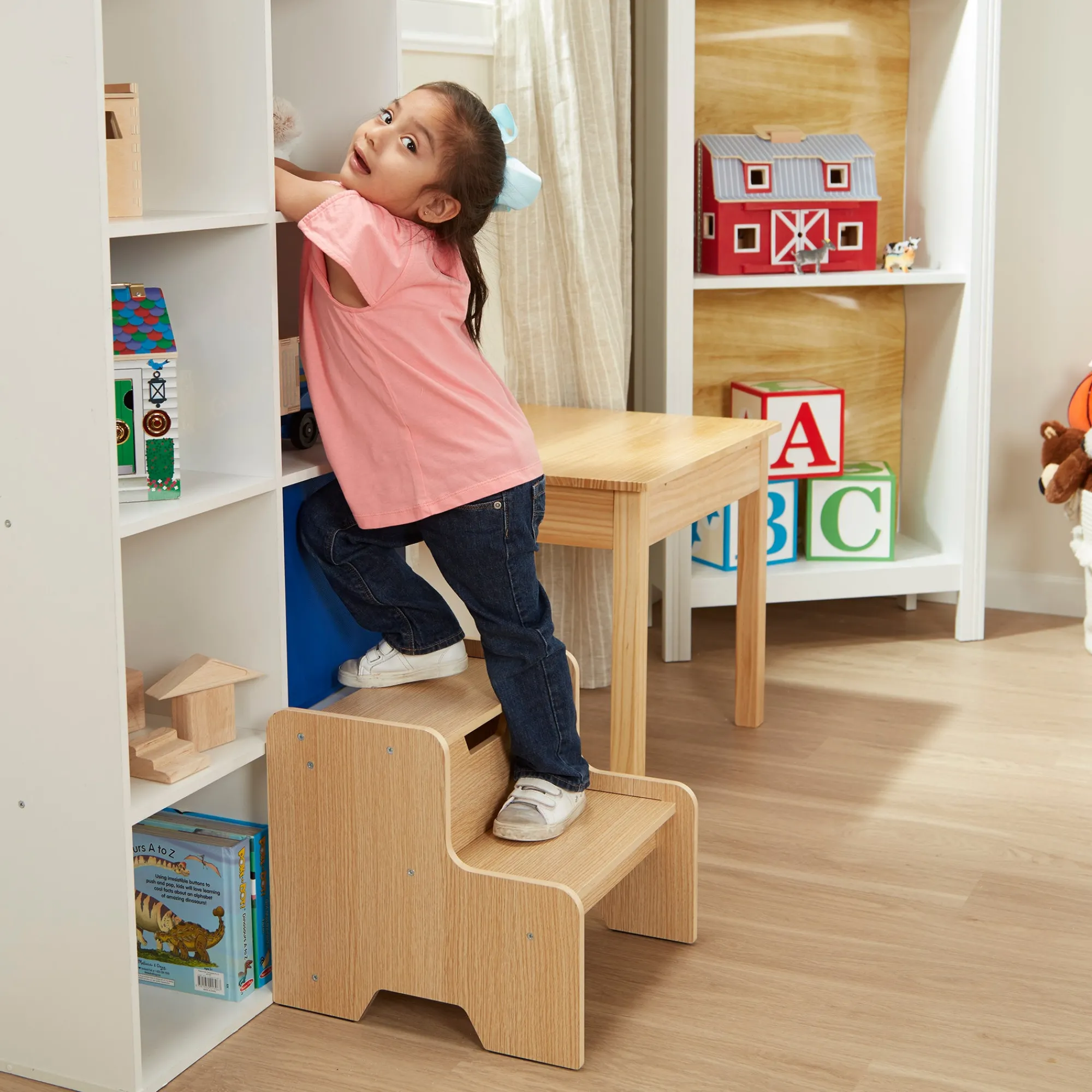Wooden Step Stool - Natural>Melissa & Doug Hot