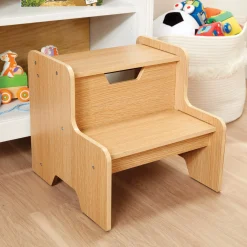 Wooden Step Stool - Natural><noscript><img width=