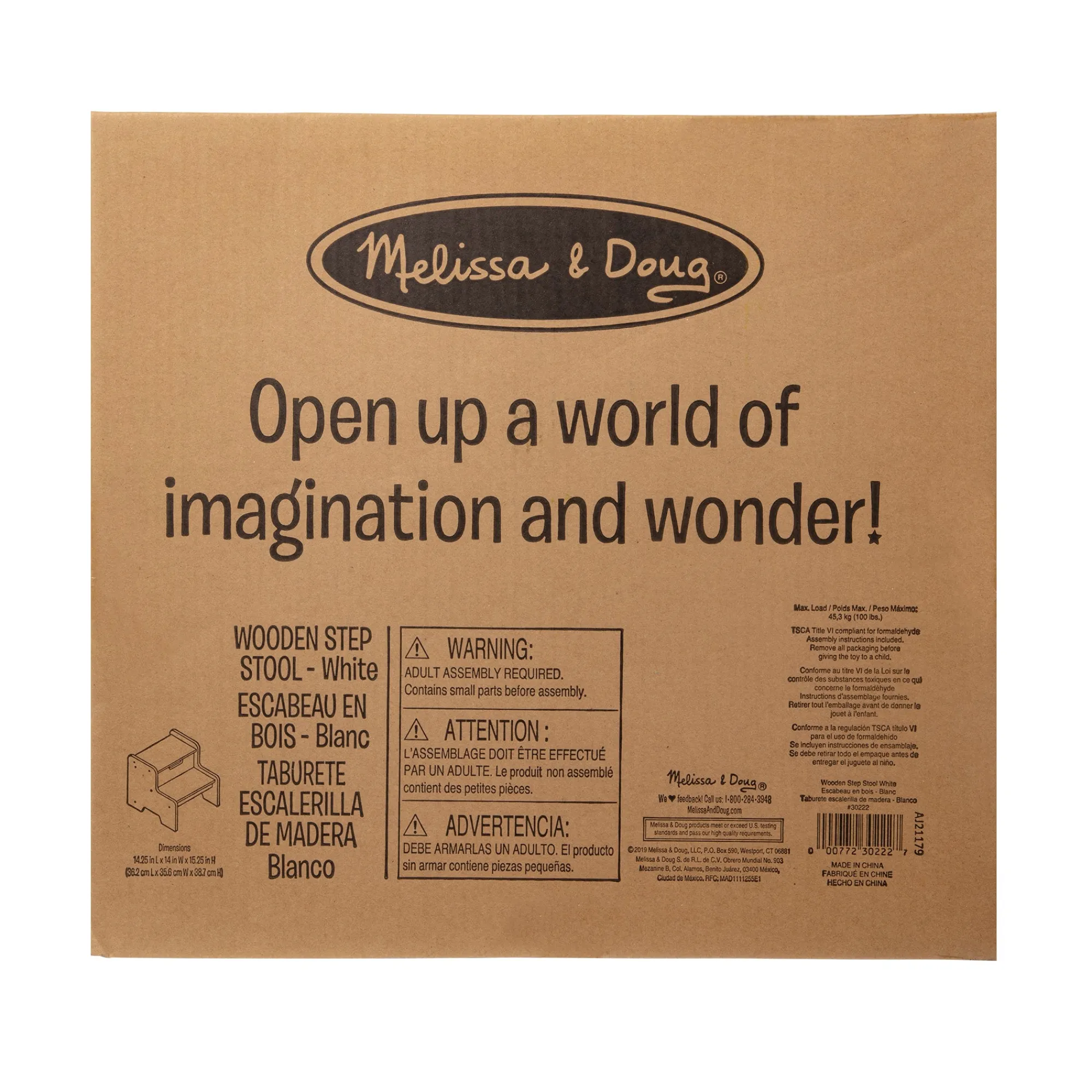 Wooden Step Stool - White>Melissa & Doug Sale