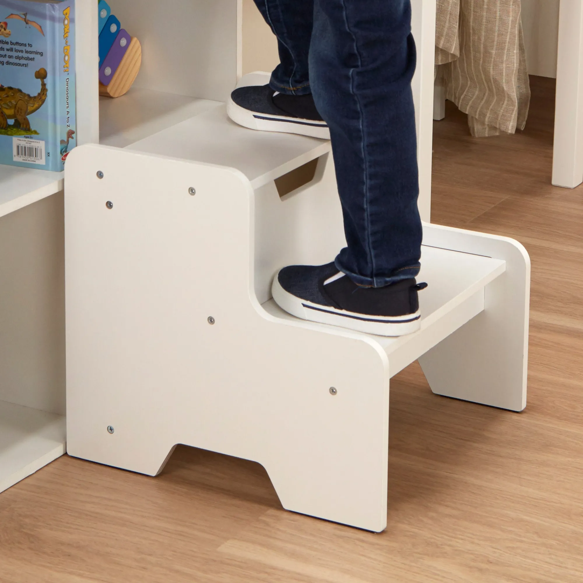 Wooden Step Stool - White>Melissa & Doug Sale