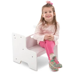 Wooden Step Stool - White><noscript><img width=