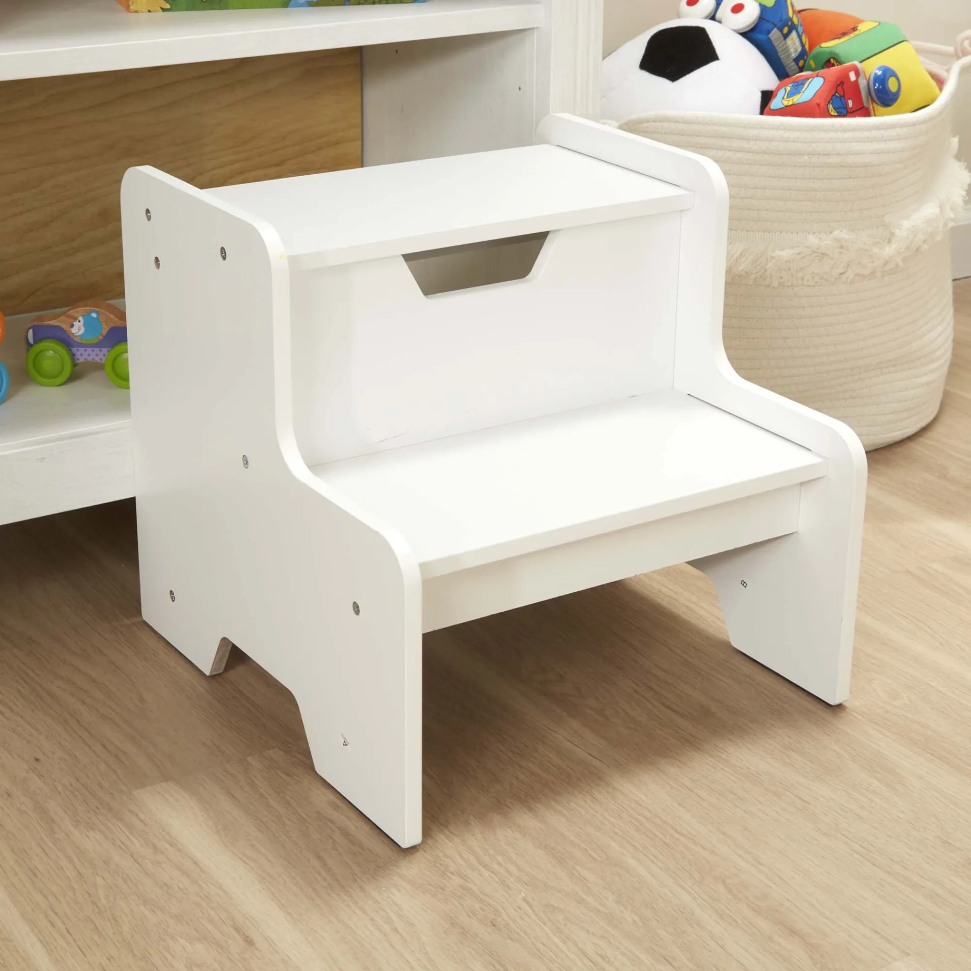 Wooden Step Stool - White>Melissa & Doug Sale