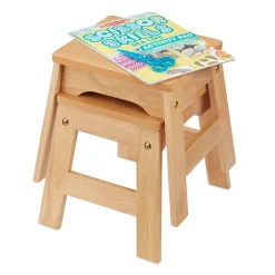 Wooden Stools – Set of 2><noscript><img width=