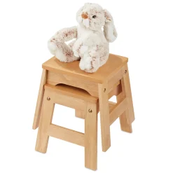 Wooden Stools – Set of 2><noscript><img width=