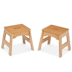 Wooden Stools – Set of 2><noscript><img width=