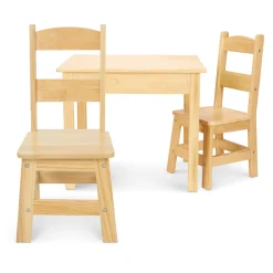 Wooden Table & Chairs - Natural><noscript><img width=