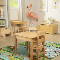 Wooden Table & Chairs - Natural><noscript><img width=