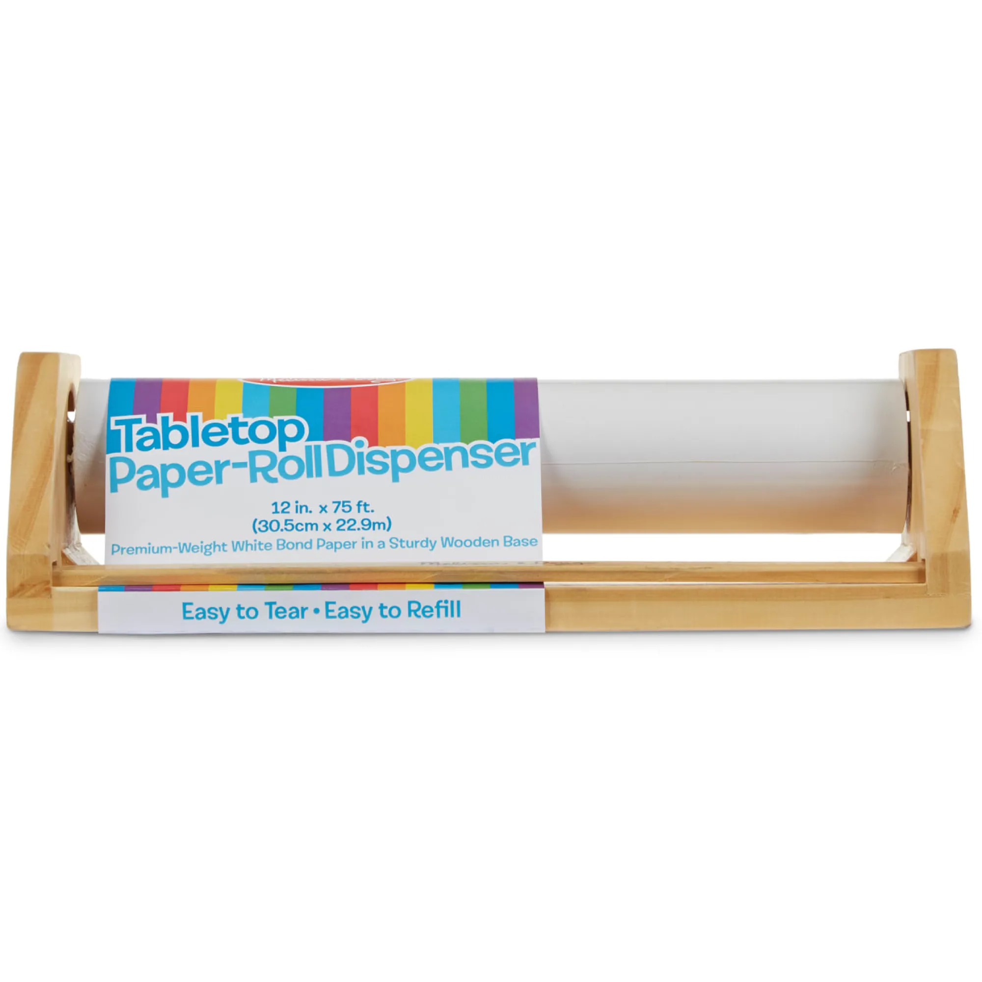 Wooden Tabletop Paper Roll Dispenser>Melissa & Doug New
