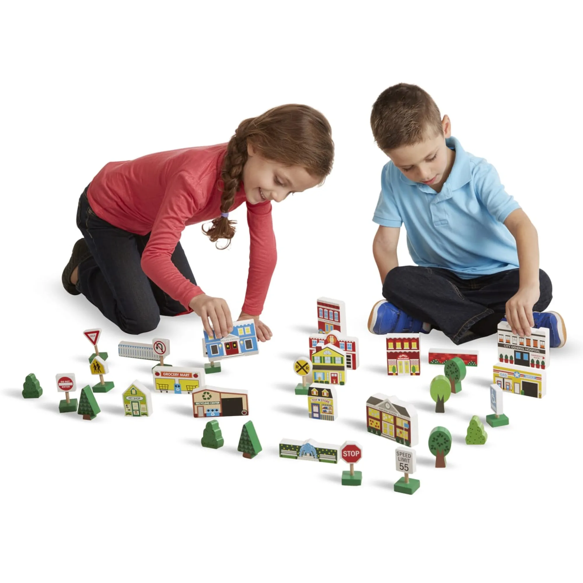 Wooden Town Play Set>Melissa & Doug