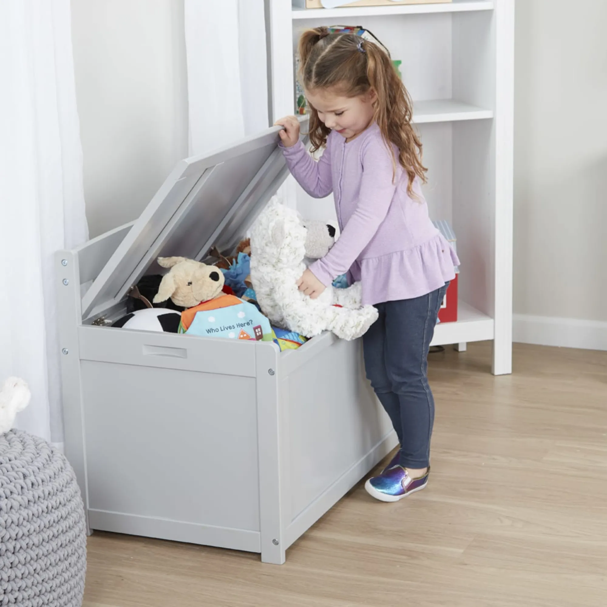 Wooden Toy Chest (Gray)>Melissa & Doug Discount