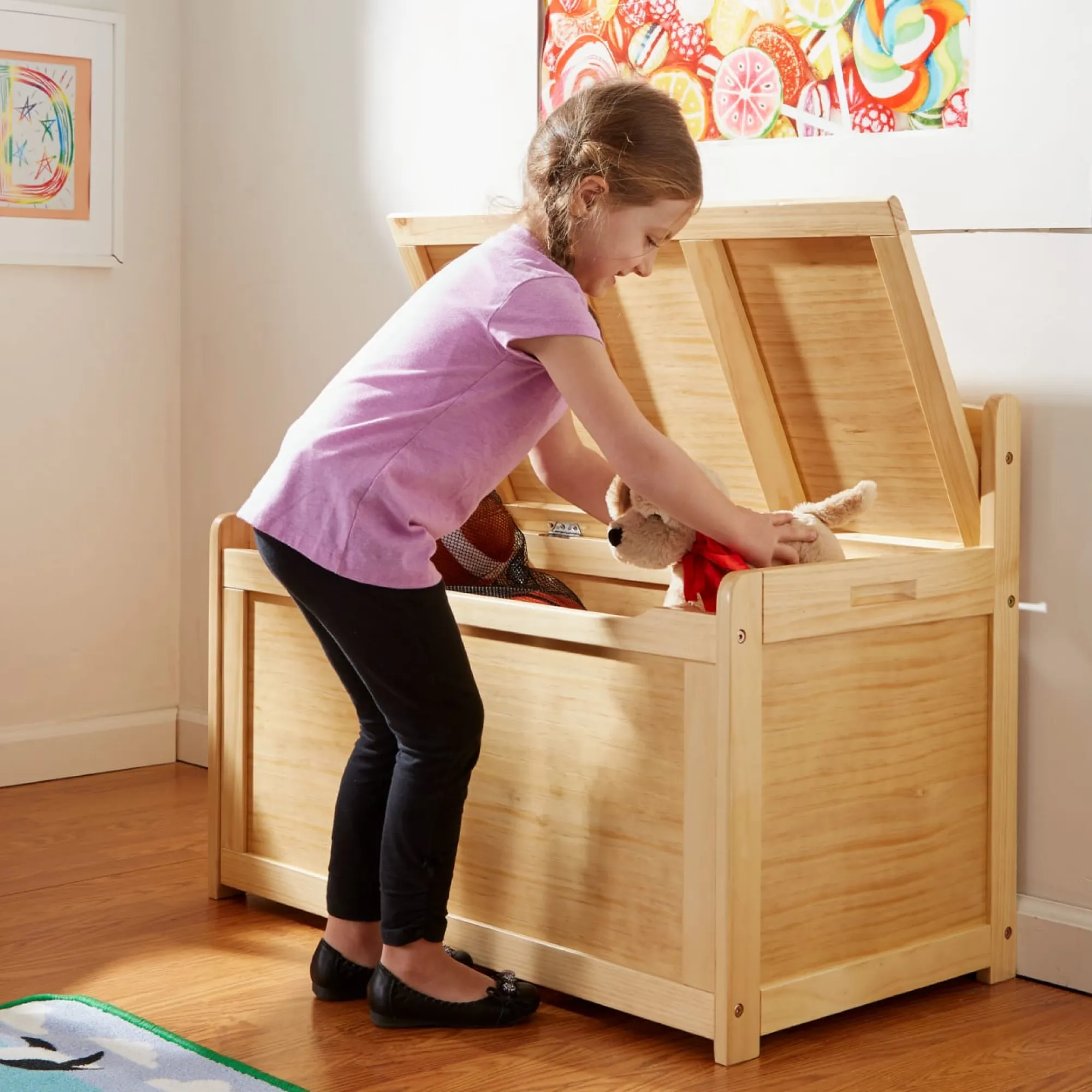 Wooden Toy Chest (Honey)>Melissa & Doug Best