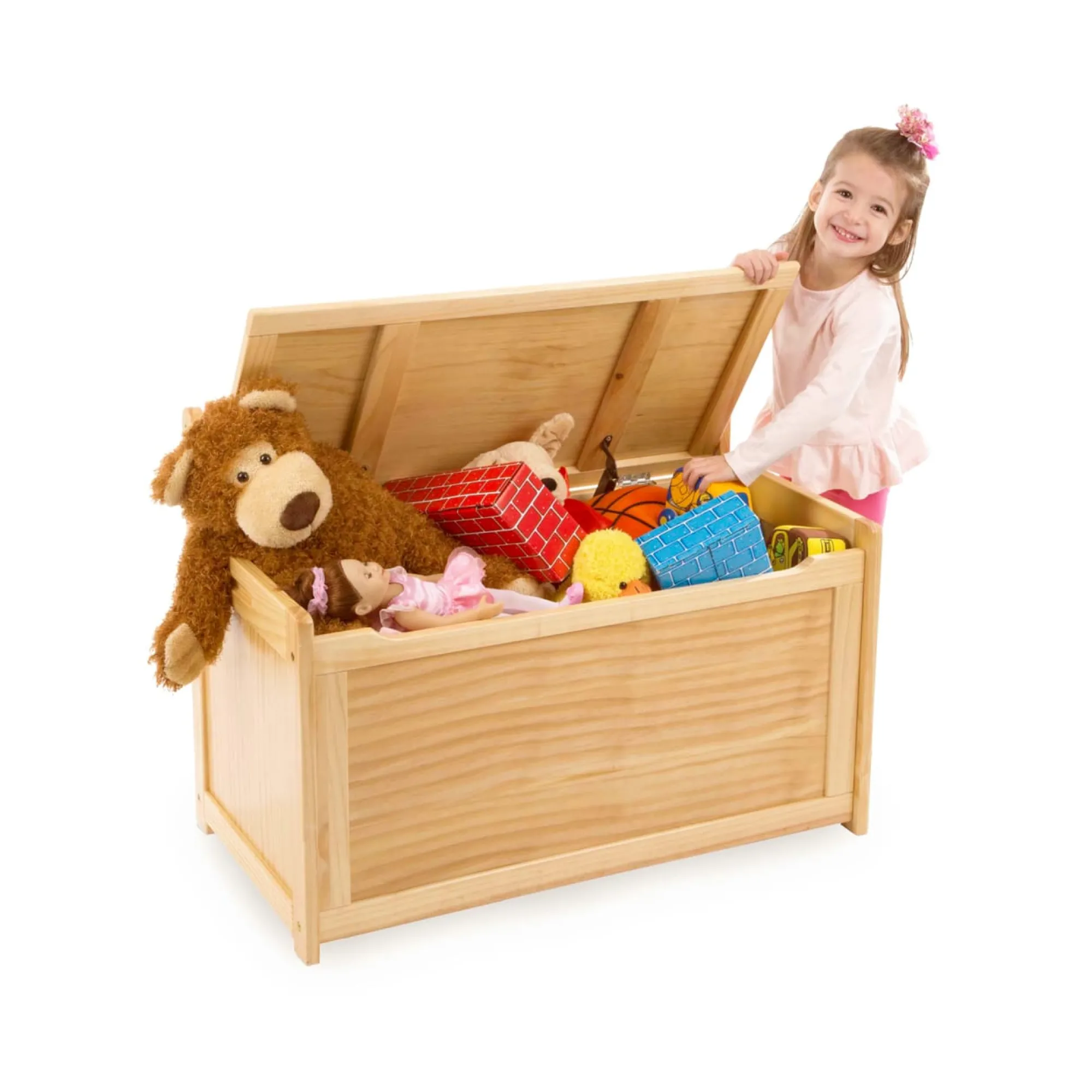 Wooden Toy Chest (Honey)>Melissa & Doug Best