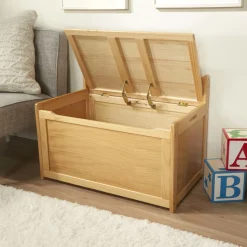 Wooden Toy Chest (Honey)><noscript><img width=