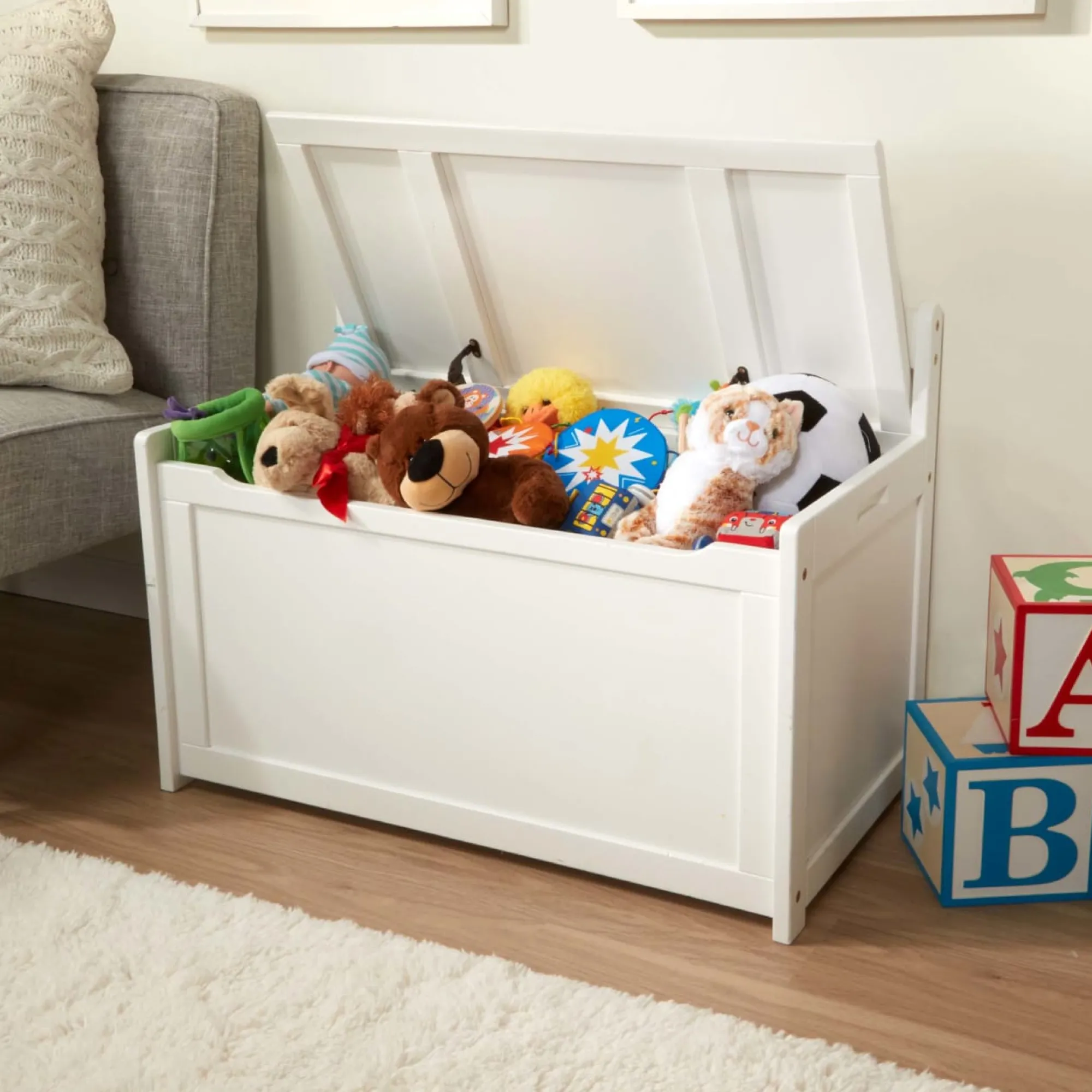 Wooden Toy Chest (White)>Melissa & Doug Best