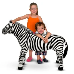 Zebra Lifelike Plush Stuffed Animal><noscript><img width=