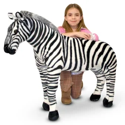 Zebra Lifelike Plush Stuffed Animal><noscript><img width=